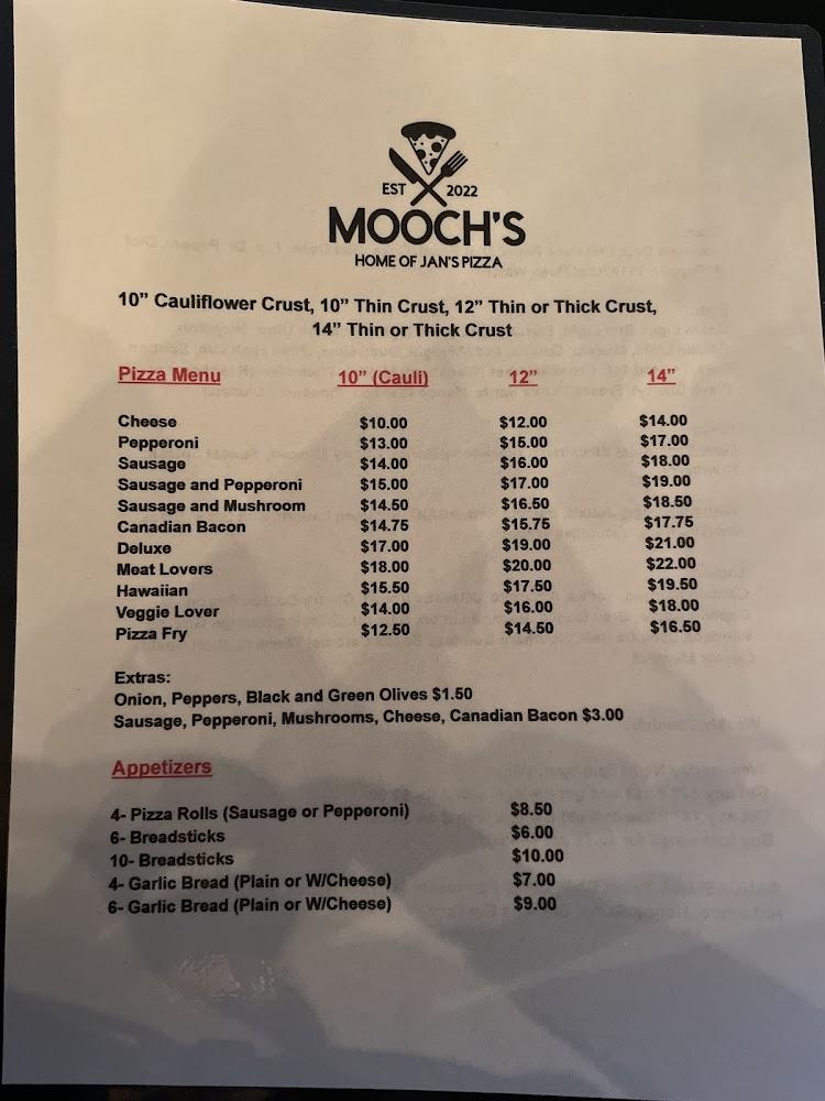 Mooch's Pizzeria- Home of Jan's Pizza Cheese